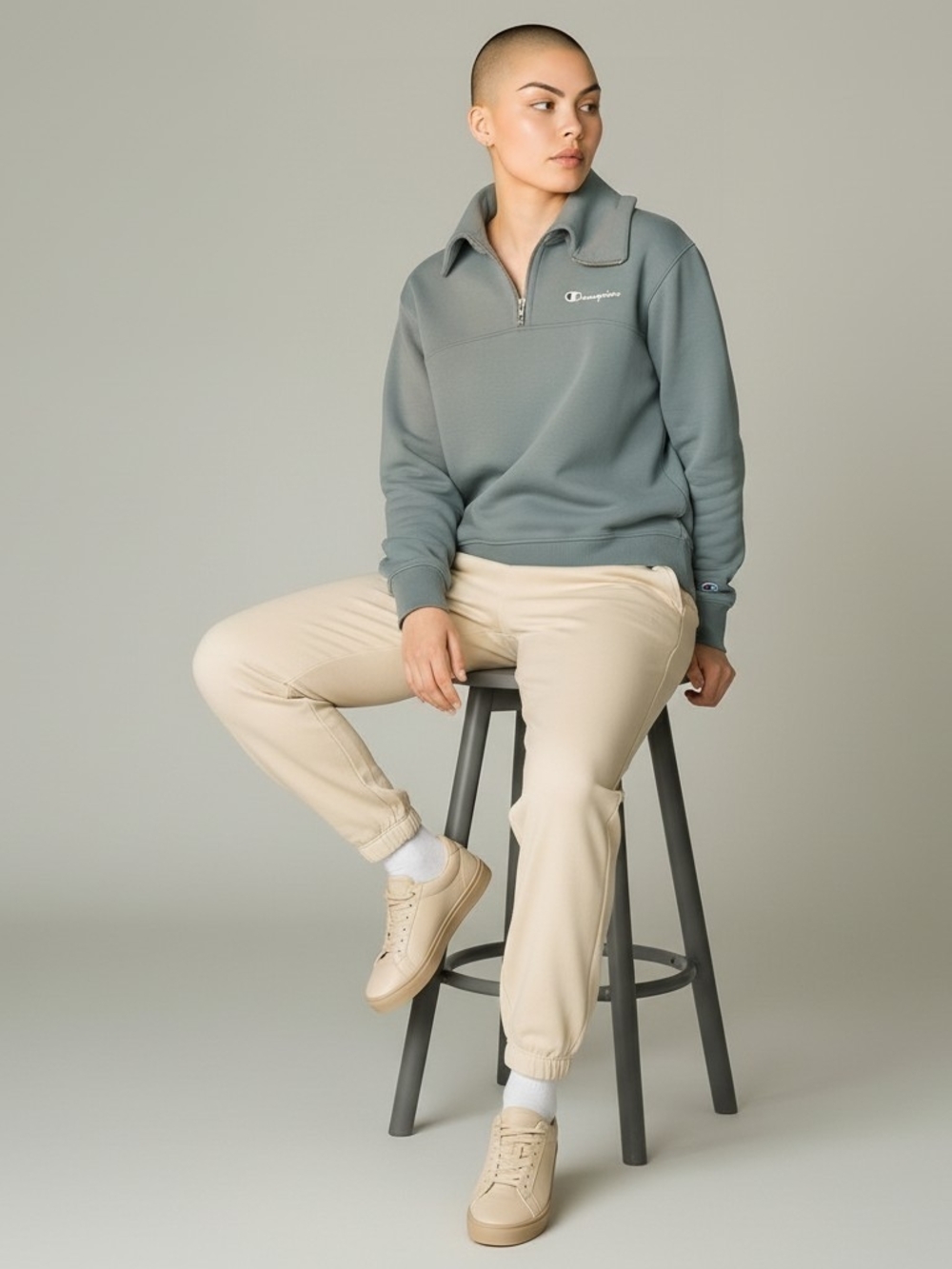 🙌Champion Women's Dusty Blue Quarter Zip Sweatshirt